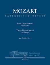 3 Divertimenti for String Quartet, KV 136-138 (125a-c)